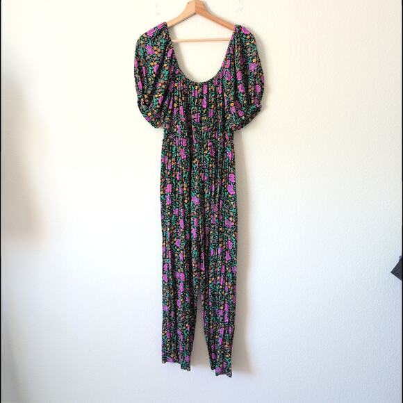Spell & the Gypsy Floral Jumpsuit Womens L Romper Summer Tassel Indie Cottage - Picture 12 of 13
